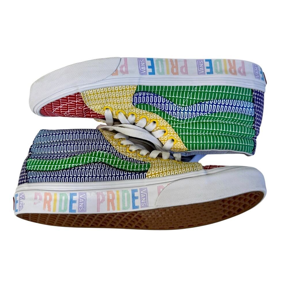 VANS Pride LGBTQ Rainbow Sk8-Mid Tops Sneakers Cushioned Insoles Shoes Sz 7/8.5 - Picture 6 of 11